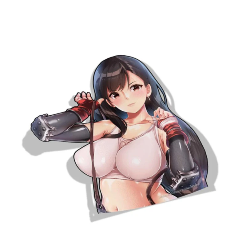 

Car Sticker Funny Final Fantasy Tifa Lockhart Anime Decal Personality Car Styling Vinyl Graphic Waterproof Decoration Decal