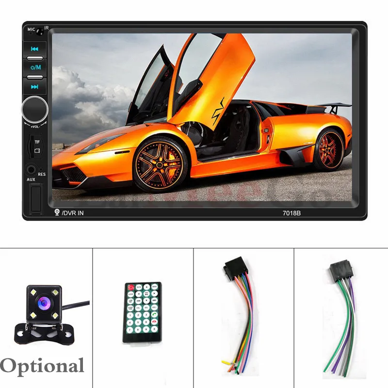 2 DIN Авторадио Bluetooth Mirrorlink автомобильный стерео " HD MP5 Автомобильный мультимедийный проигрыватель Aux FM входной приемник с задней камерой