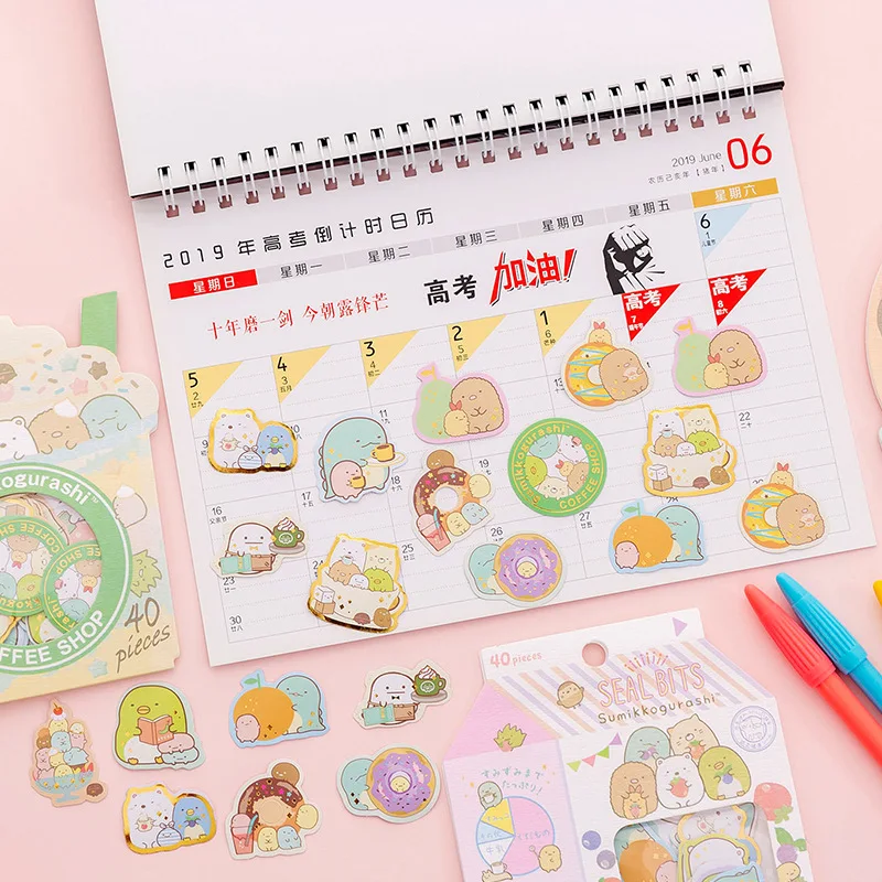 36 упак./лот Sumikko Gurashi мини сумка Декоративные Канцелярские наклейки Скрапбукинг DIY