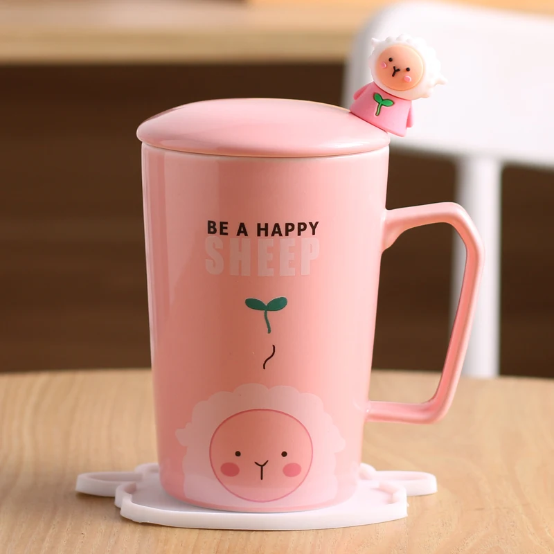 Кофейная чашка Милая кружка милые чашки и кружки caneca criativa Свинья с крышкой