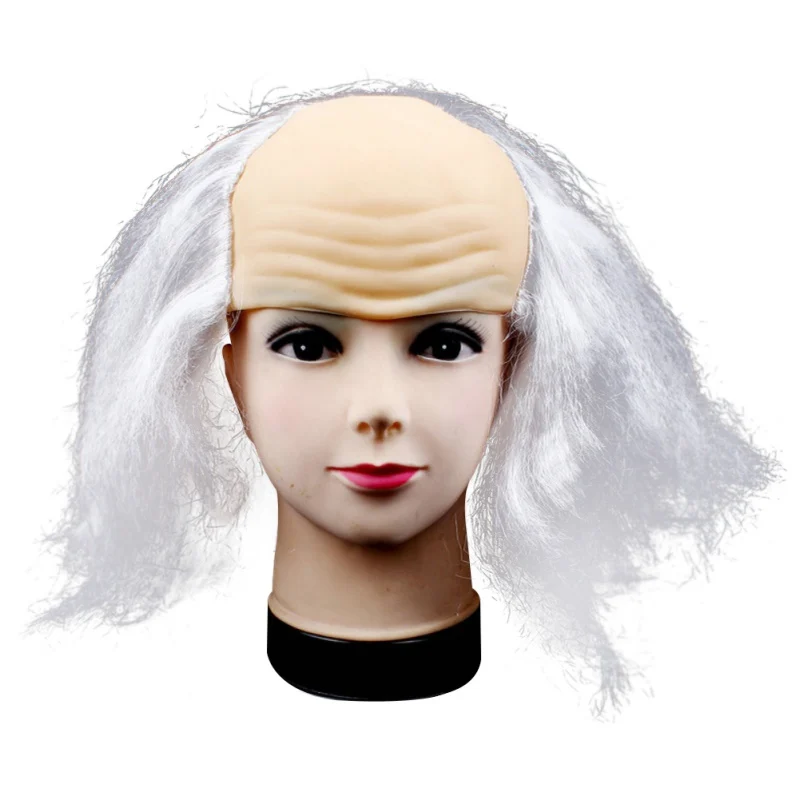 HalloweenWigs Bald Hair Costume Party Funny Cosplay Prop Halloween Bar Props Supplies | Дом и сад