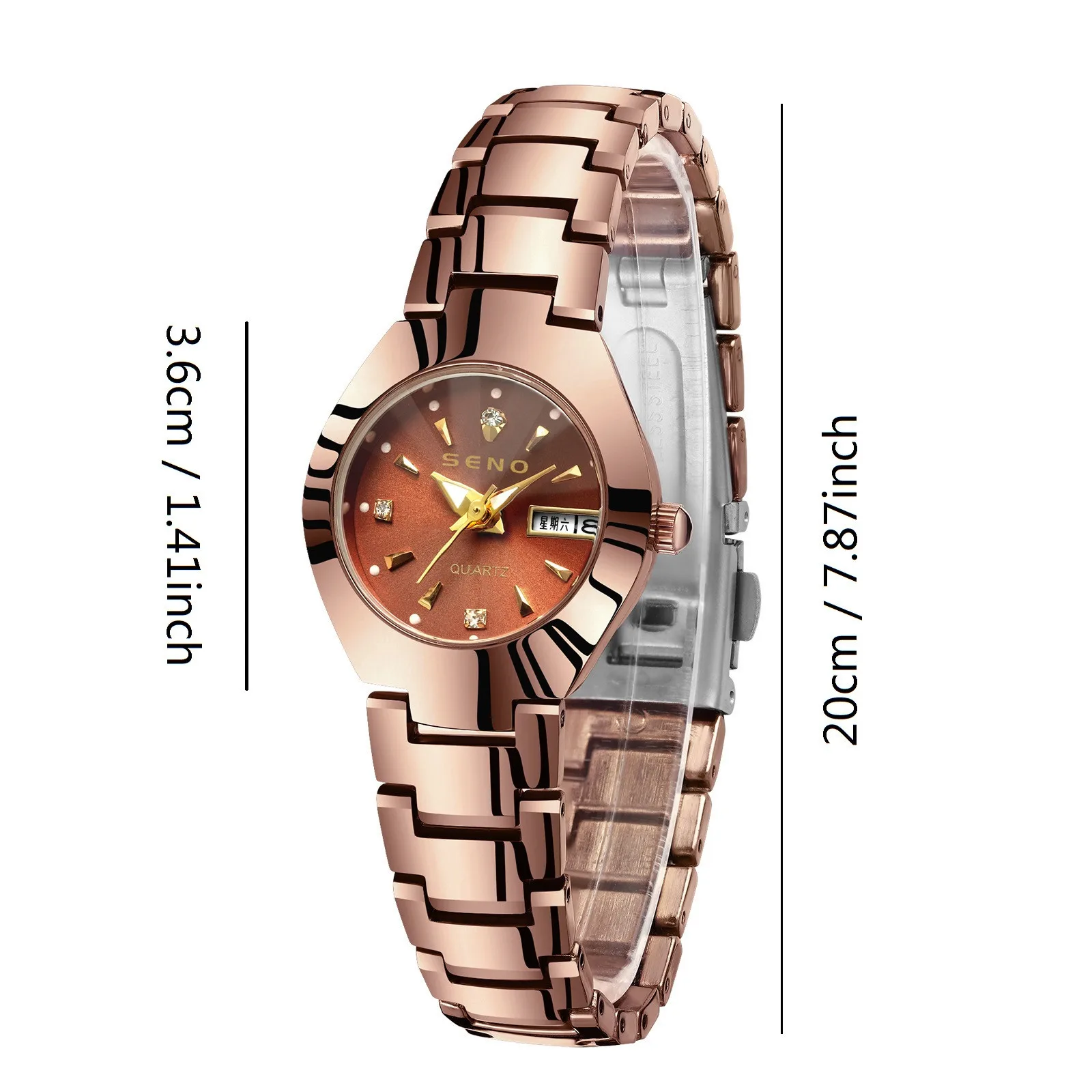 

Ladies Watch Waterproof Dual Calendar Ladies Watch Ladies Automatic Non-Mechanical Watch Waterproof Quartz Watch X*