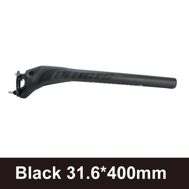 Ullicyc ультра светильник супер прочный MTB велосипед или дорожный велосипед Полный углеродный велосипед параллельные сиденья части 27,2/30,8/31,6/* 350/400 мм - Цвет: Black 31.6X400mm