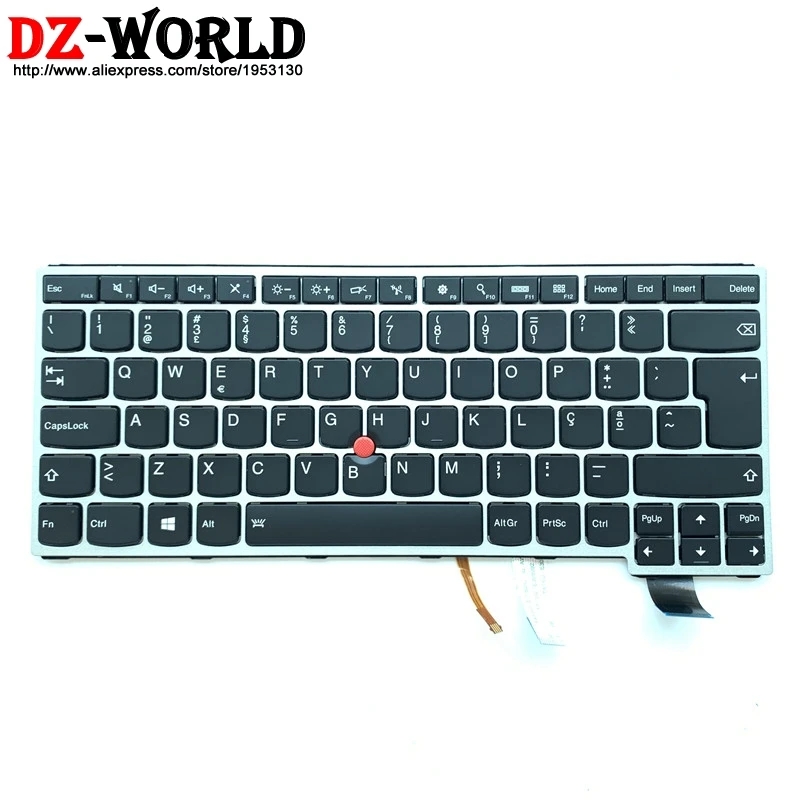 Португальский серебристый клавиатура с подсветкой для Lenovo Thinkpad Yoga 460 P40 S3 14 Portugal