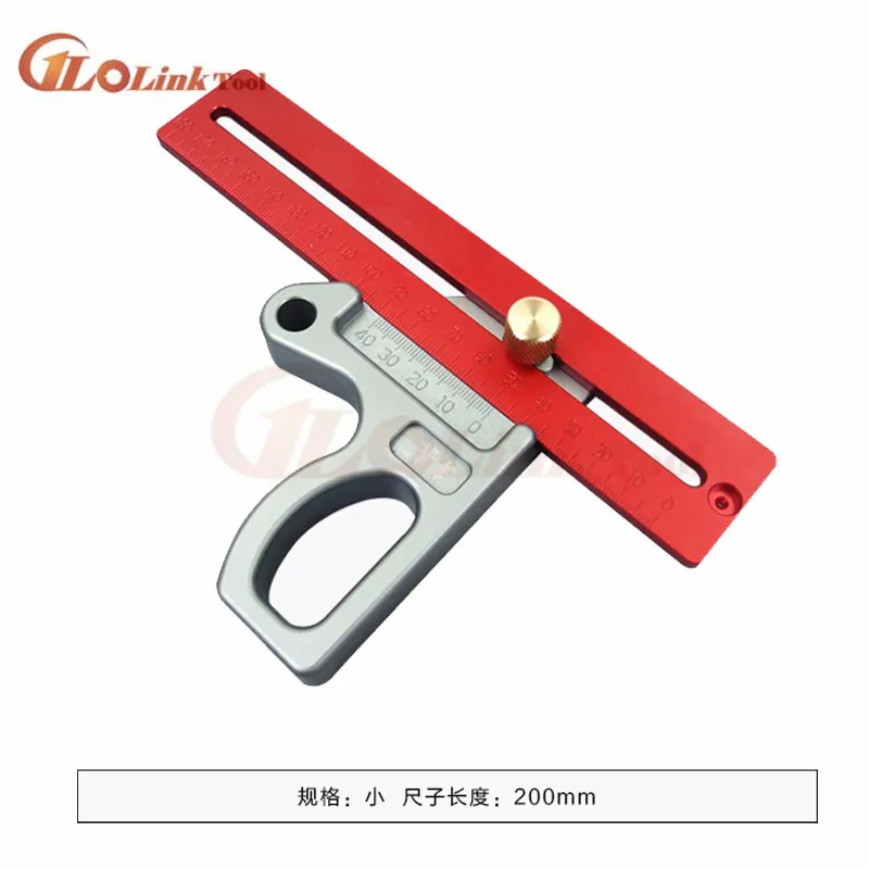 200/300/400mm 45 degree ruler Aluminum Woodworking Ruler Height Ruler Woodworking Scribe Woodworking Scribe Gauge Measuring Tool
