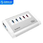 Концентратор USB 3,0 ORICO из алюминиевого сплава с 2 usb-портами для зарядки, легко диски, устройства с адаптером питания на мобильный телефонпланшет