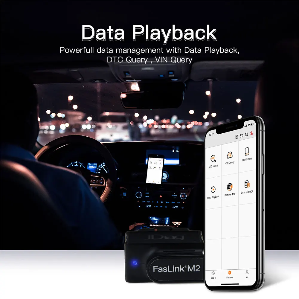 Сканер JDiag Faslink M2 Bluetooth 4 2 OBD2 сканер для проверки двигателя считыватель кодов