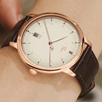gold watch haofa trendy mens watch automatic movement ultrathin 9 6mm sapphire waterproof luxury date display montre homme luxe
