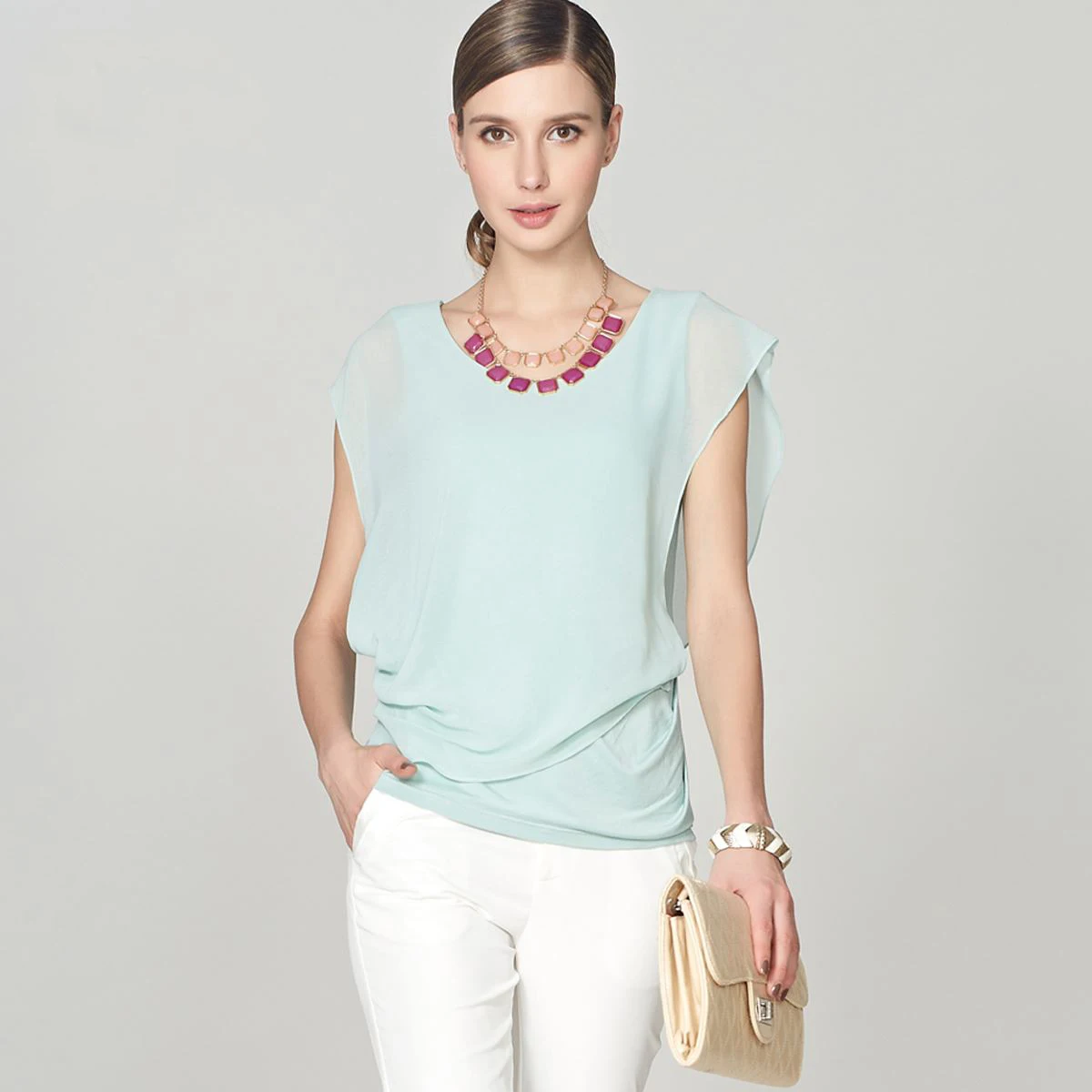 

2020 Summer Fashion T Shirt Women Woman mint Tshirt