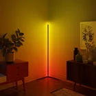 Современная светодиодсветодиодный напольная лампа RGB, угловая лампа для дома, спальни, прикроватная лампа, для создания атмосферы в компьютерной комнате, стоячий декоративный светильник для внутреннего освещения