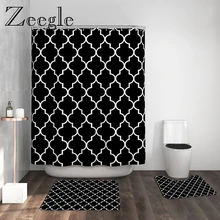 Simple Style Lantern Pattern Bath Mat Waterproof Shower Curtain Set Non-Slip Toilet Carpet Shower Mat Bathroom Set Simple Style Lantern Pattern Bath Mat Waterproof Shower Curtain Set Non-Slip Toilet Carpet Shower Mat Bathroom Set