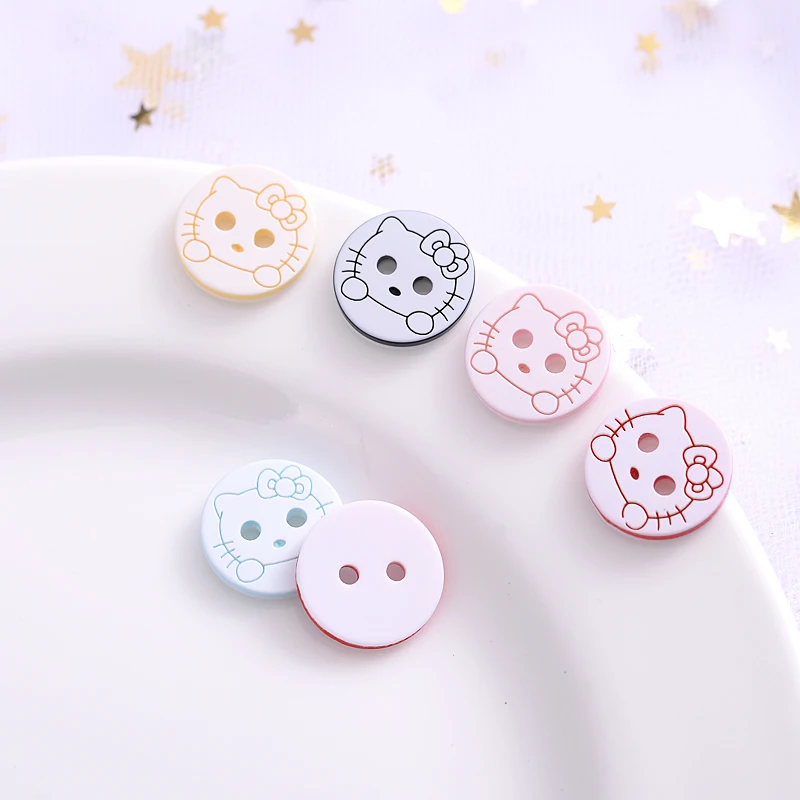 Пуговицы круглые из смолы для шитья 50 шт | Дом и сад