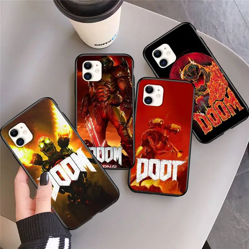 

Skull game Doom Phone Case For iphone 13 12 11Pro Max 11 XR XS Max X 8 7 6 5 se 2020 Fundas Cover Shell