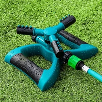automatic 360 rotating adjustable garden water sprinklers lawn irrigation system covering large area with leak durable 3 arm