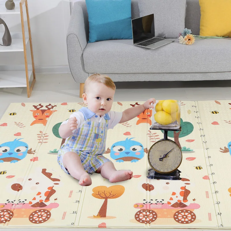 Складной детский игровой коврик водонепроницаемый XPE мягкий для ползания