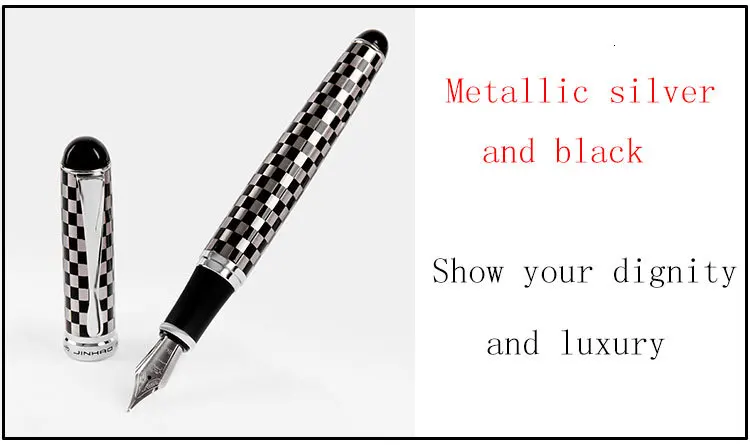 Высококачественная Роскошная перьевая ручка Jinhao x750, чернильная ручка Iraurita, полностью металлический зажим 0,5 мм, канцелярская ручка stilografica 03831