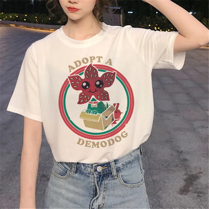 

Women Funny Tshirt Harajuku T Shirt Women Upside Down Ullzang Print T-shirt Aesthetic Cartoon T-shirt Female Tops