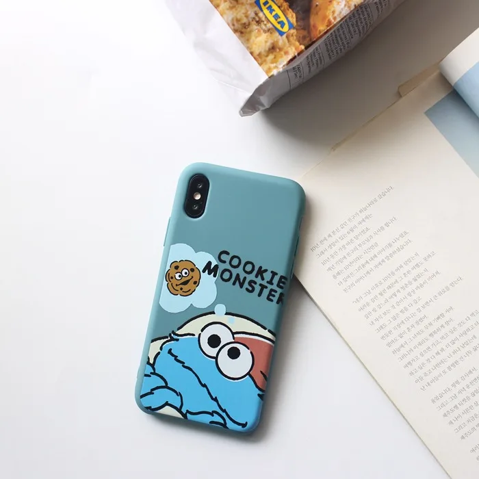 02 Забавный милый мультфильм Улица Сезам печенье Элмо чехол для телефона для iPhone X XS Max XR coque 6 6 Puls 7 8 8Puls Мягкий силиконовый чехол - Цвет: 02