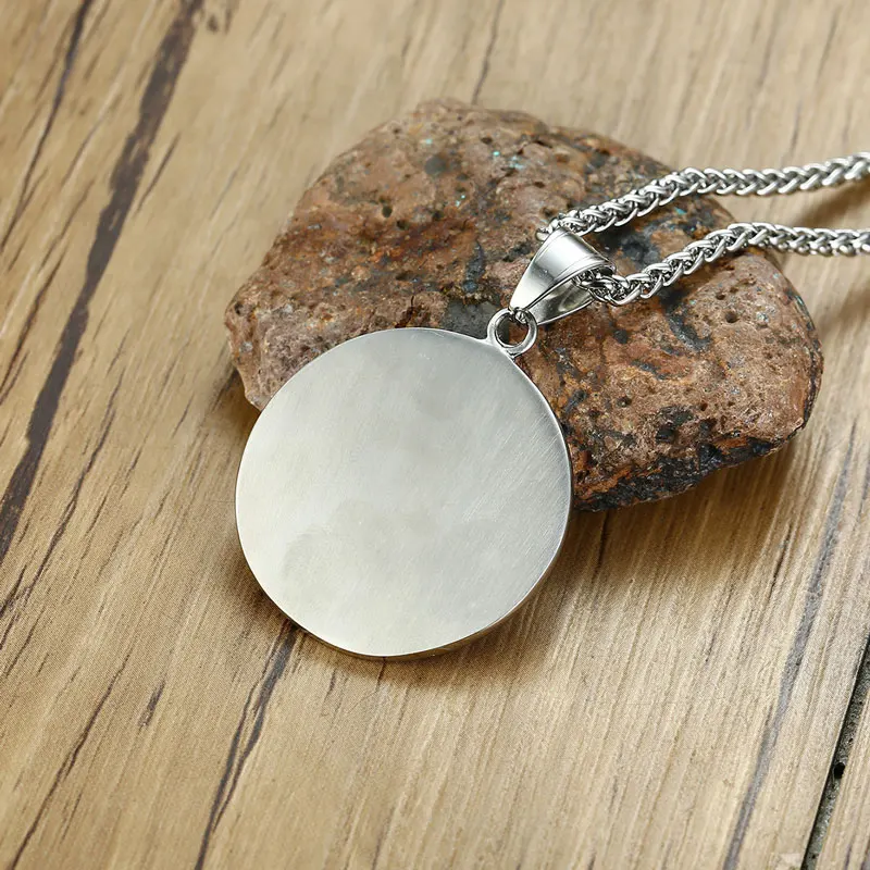 Classic Stainless Steel Epoxy Chinese Style Yin Yang Circle Metal Tag Pendant Necklace Tai Chi Bagua Jewelry | Украшения и