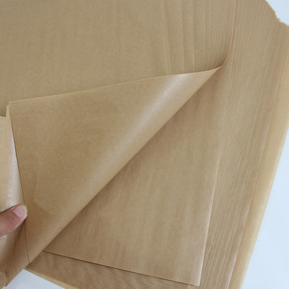 

100pcs Reusable Bakeware Mat Cooking Biscuit Kitchen Baking Paper Unbleached Cookie Sheets Cake Heat Resistant Parchment Pans