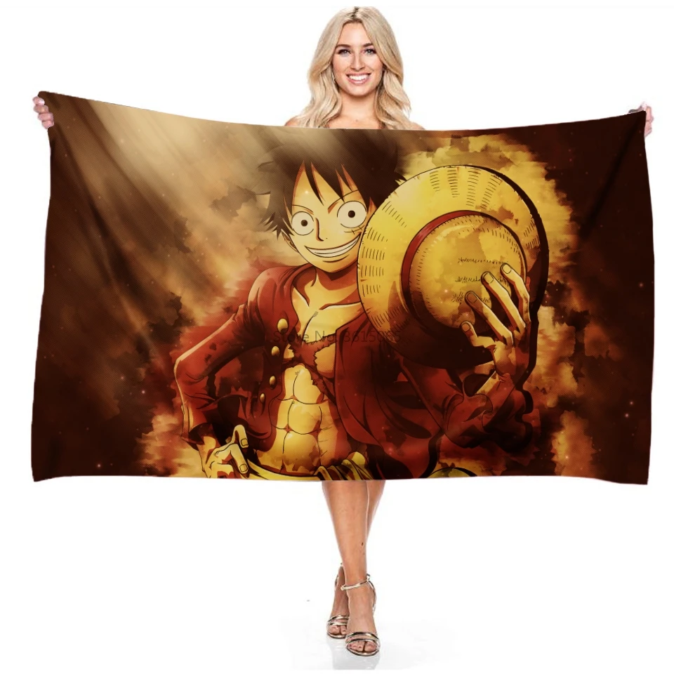 Популярный обезьяний D. Luffy персонаж пляжное полотенце цельный цифровой печати