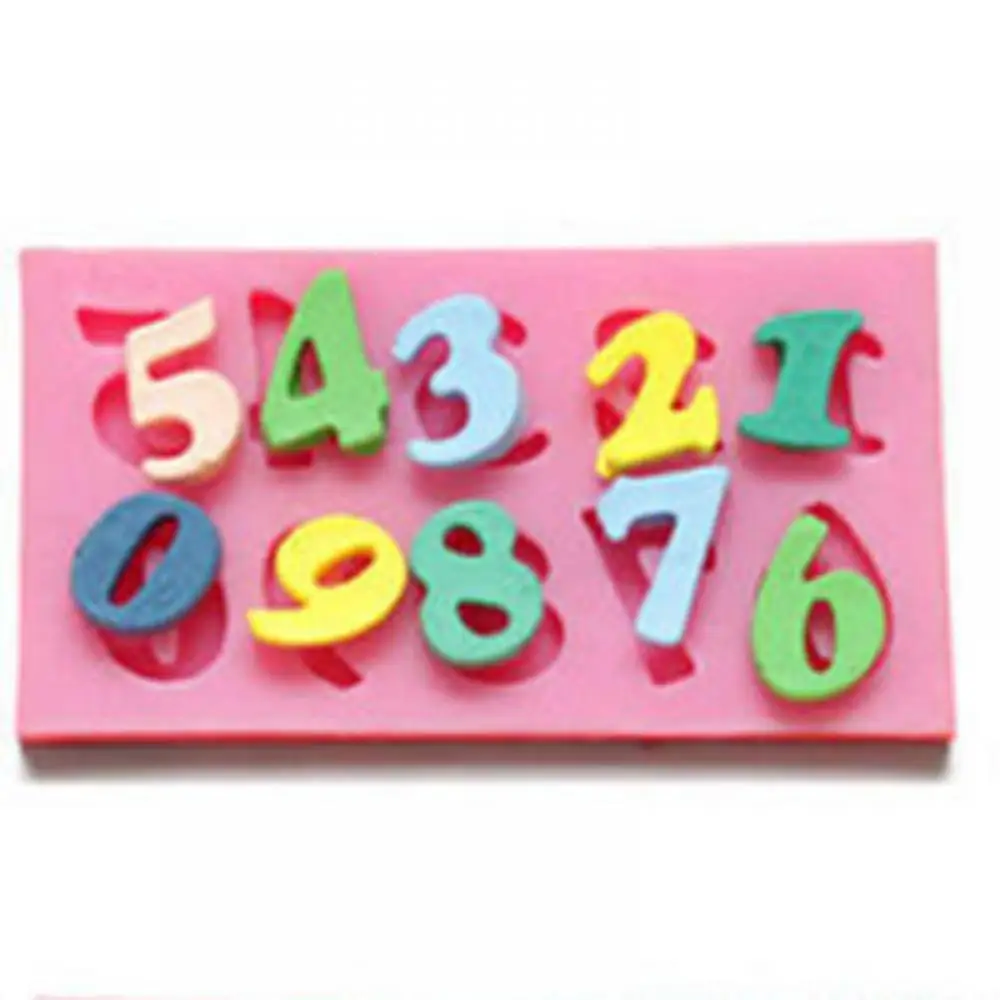 Антипригарные 3D Силиконовые 0 9 чисел формы для торта помадка пирожные тиснения
