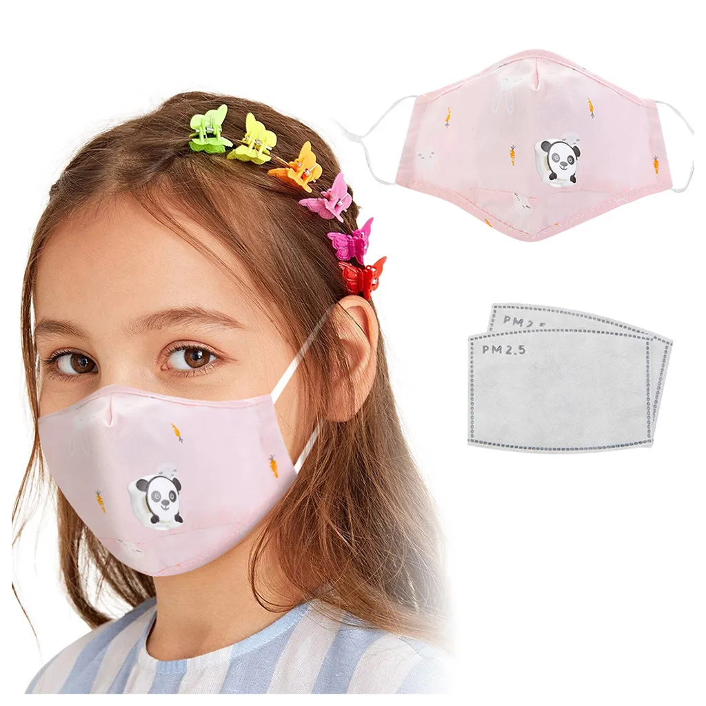 3 шт. детская мультяшная дышащая моющаяся многоразовая уличная маска для лица