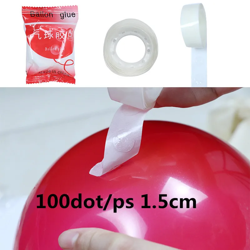 100 Points Balloon Glue Dot Attachment Attach Balloons Adhesives Sticker Wedding Birthday Party DIY Balloon Wall Decor Supplies - Цвет: Насыщенный сапфировый
