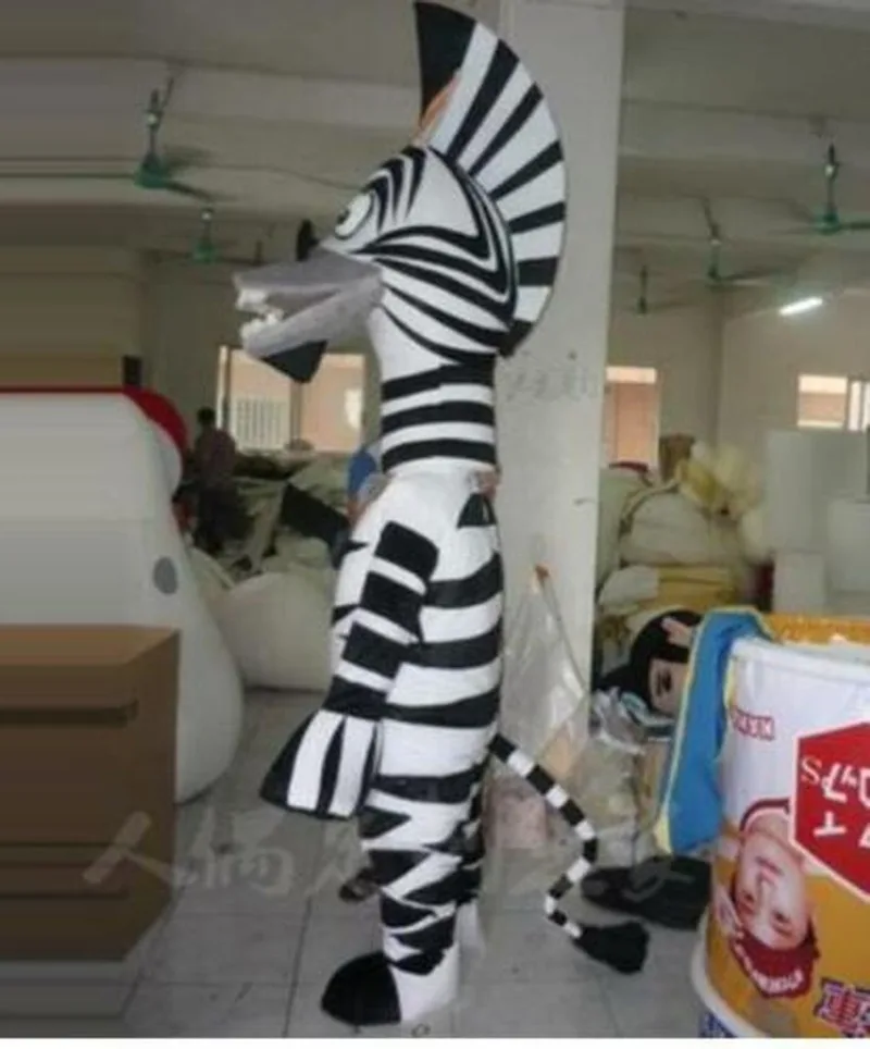 

Cartoon Zebra Mascot Costume Cosplay Party Game Adults Size Halloween Outfit