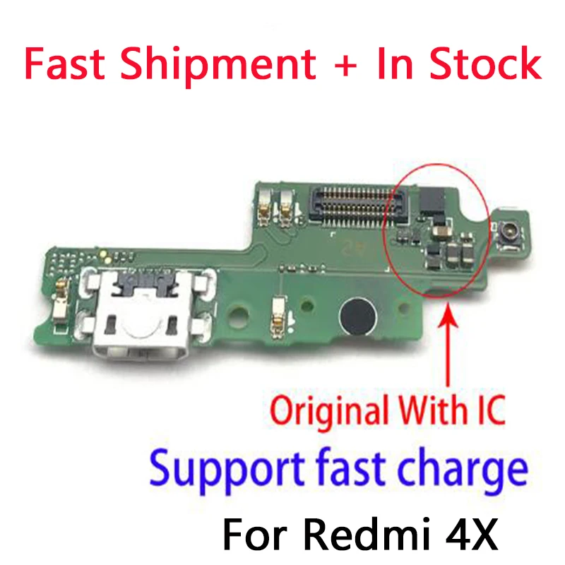 Оригинальный Новый зарядный USB порт для Xiaomi Redmi 4X док разъем гибкий кабель зарядки