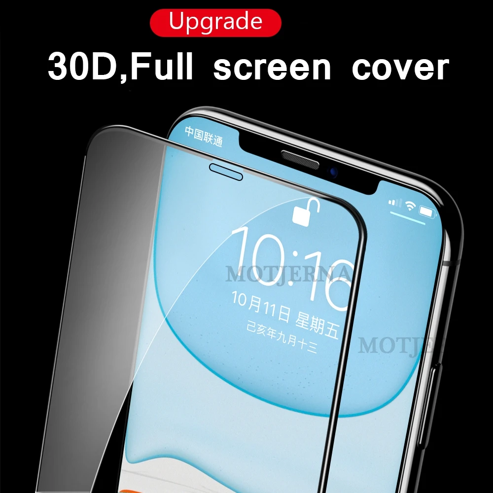 Закаленное стекло для iPhone защитное с полным покрытием и изогнутыми краями X XS Max