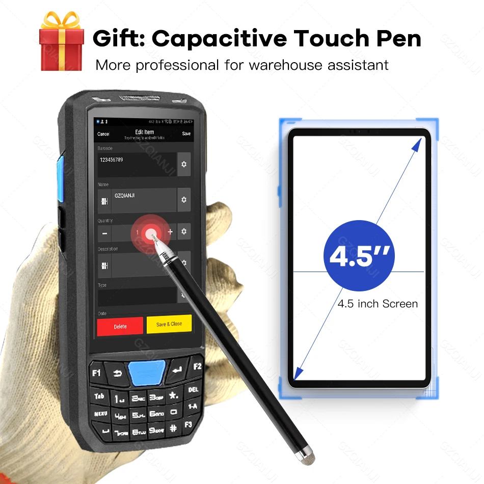 Android 8 1 PDA Прочный портативный терминал сборщик данных для склада 1D 2D QR сканер