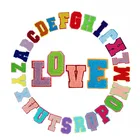 Цветные красивые буквы синель нашивки полотенце вышивка Радуга цветные буквы железо на алфавите наклейка полоса Одежда DIY Аксессуары