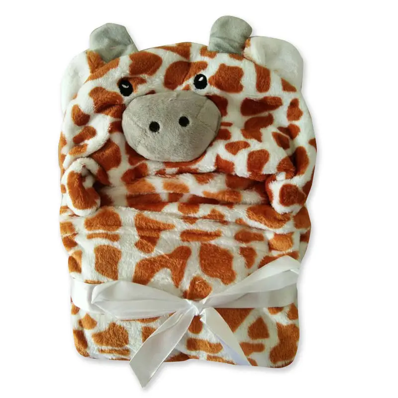 Cute Cartoon Pattern Newborn Baby Flower Bath Towel Gauze Washcloth Wipe Cloth - Цвет: CAMEL