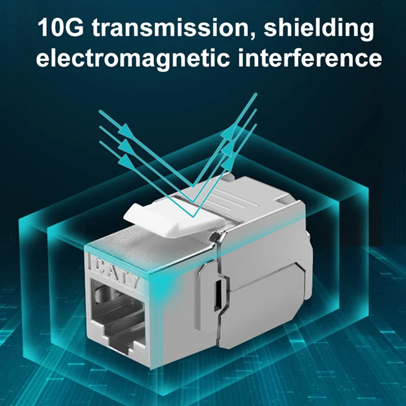 Сетевой экранированный адаптер RJ45 20 шт. 10 ГБ сетевой Keystone Jack без инструментов Cat7 |