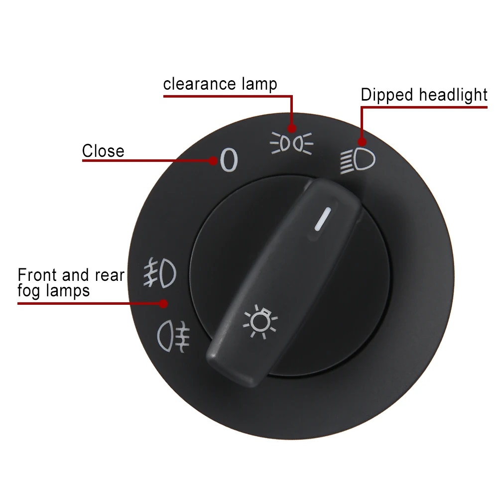 HeadLight Switch Head Lamp Switch for VW Golf MK5 Caddy JETTA TOURAN BORA Passat B6 B7 Transporter T5 1K0 941 431Q 1K0941431Q