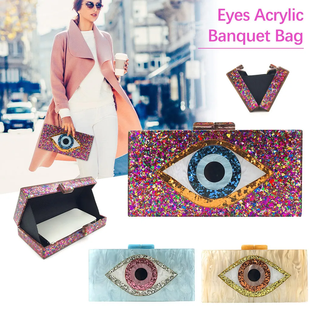 Твердые черные Лоскутные блестки сглаза Акриловые ПВХ пластиковые коробки