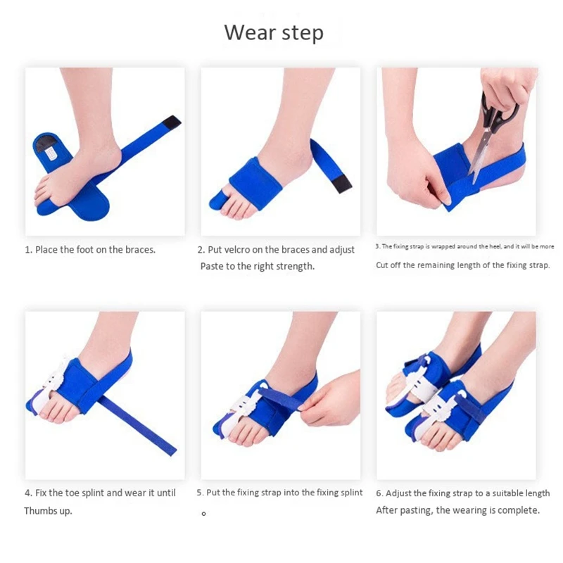 

1 Pair Hallux Valgus Big Bone Toe Bunion Splint Corrector Foot Pain Relief Pedicure Orthopedic Braces Feet Care Tool