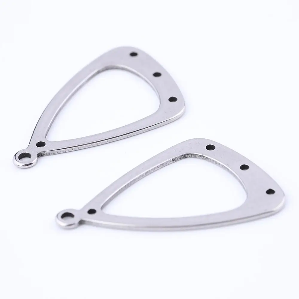 10 шт. треугольная ручка из нержавеющей стали резьба форма серьги застежки