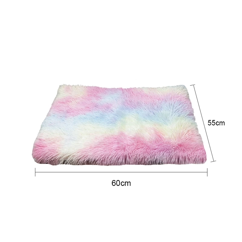 

Cat Bed/Mat for Indoor Cats Pet Bed Cushion for Small Dogs,Soft Colorful Plush Fluffy Puppy Sofa with Anti Slip Bottom