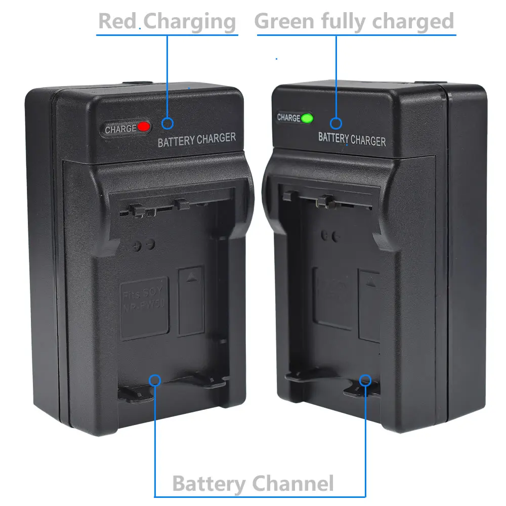 2x NP FW50 Перезаряжаемые Батарея + зарядное устройство для дома и автомобиля