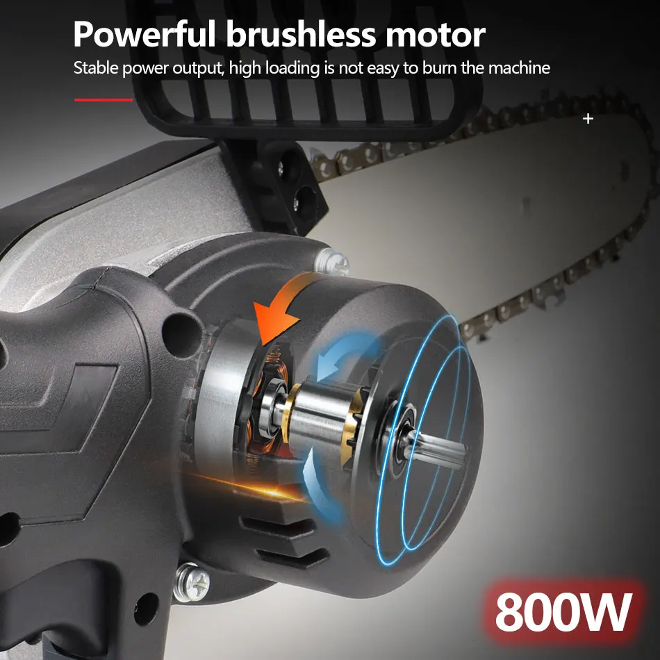 NEWONE 8 Inch 21V Беспроводная бензопила 2 0/4 0 AH обмен батареей с секатор ножница