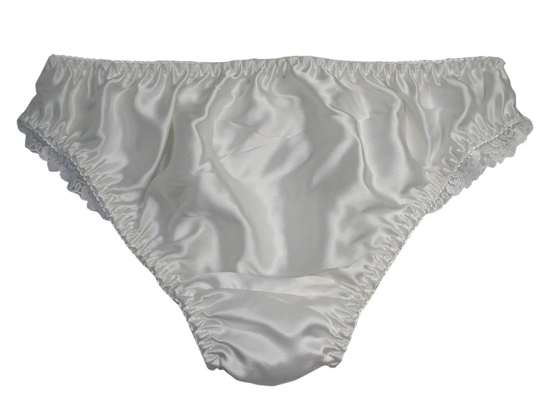 

Women's Low Rise Briefs 100% Silk With Lace Sexy And Breathable Panties US S M L XL XXL (W25"-37")