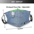 Исправленными синего джинсового цвета джинсы текстура многоразовые унисекс лицевая маска против пыли Haze защитный респиратор муфельной маска с фильтрами