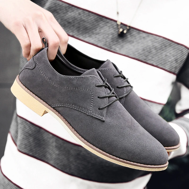 Классические замшевые кожаные туфли Мужская итальянская деловая Классическая