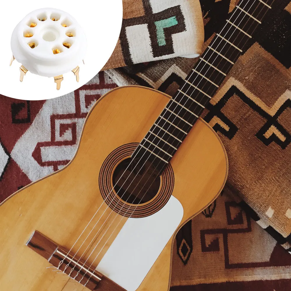 

4pcs 9-pin Vacuum Tube Sockets Electronic Plated Tube Holder Mount Tube Socket