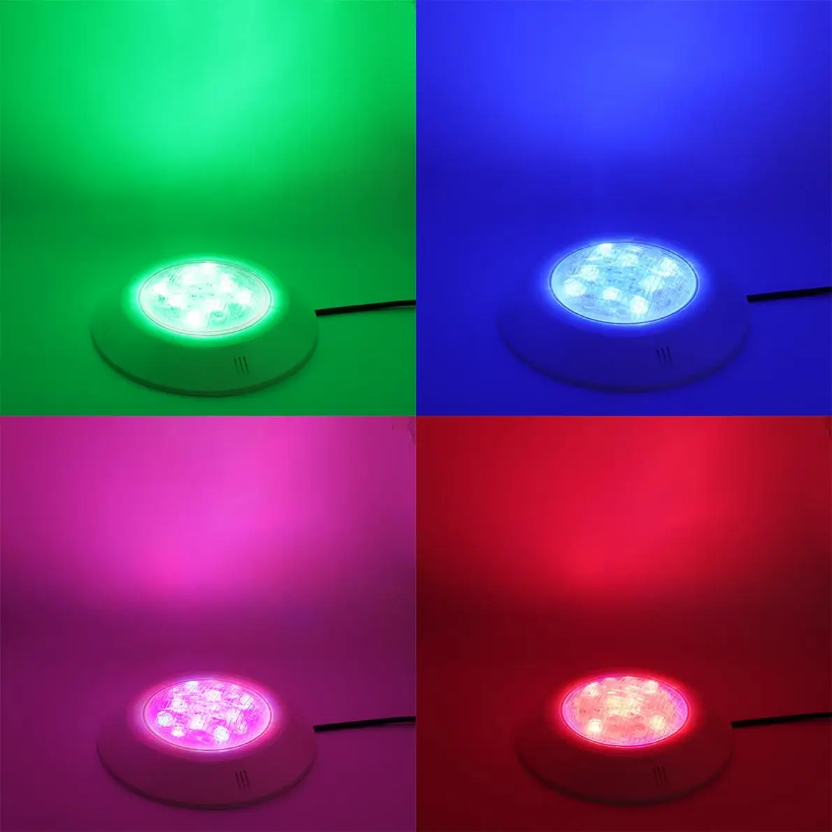 

24 LED 12V 24W RGB 3000K Remote Control Wall-mounted Waterproof Light Underwater Multi-Color Light for Swimming Pool hot