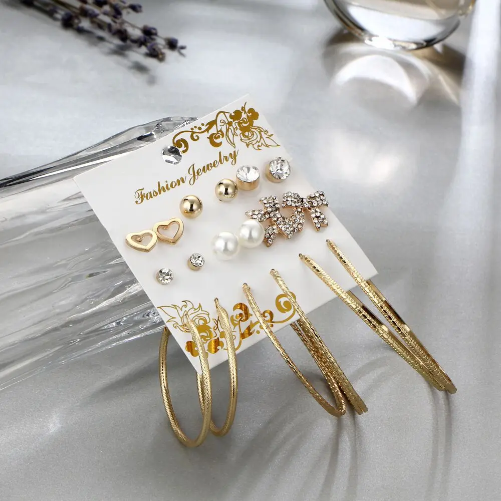Japan and South Korea trend fashion hot fresh fresh geometric size circle exaggerated long ladies earrings factory wholesale
