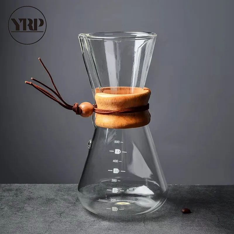 600ML cold brew coffee maker pot Barista Classic Glass kettle reusable espresso Percolator Pour Over Machine kitchen accessories tools - Цвет: 600ML