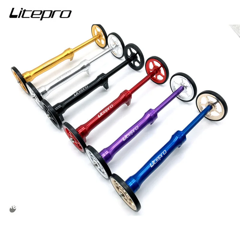 Litepro 1 пара легких колес и удлинителей для задней грузовой стойки Brompton Easywheel